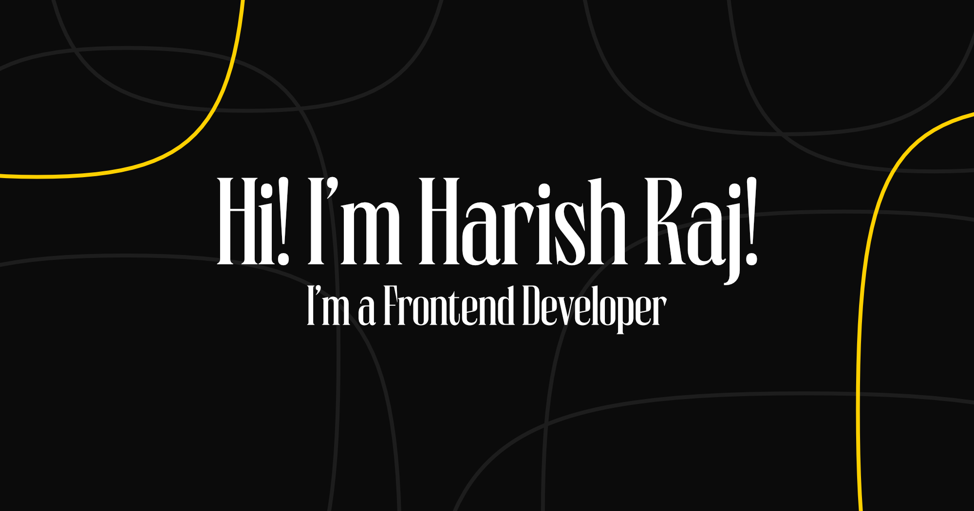 Portfolio - Harish Raj D R